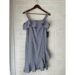 Donna Morgan ruffle gingham dress NWT